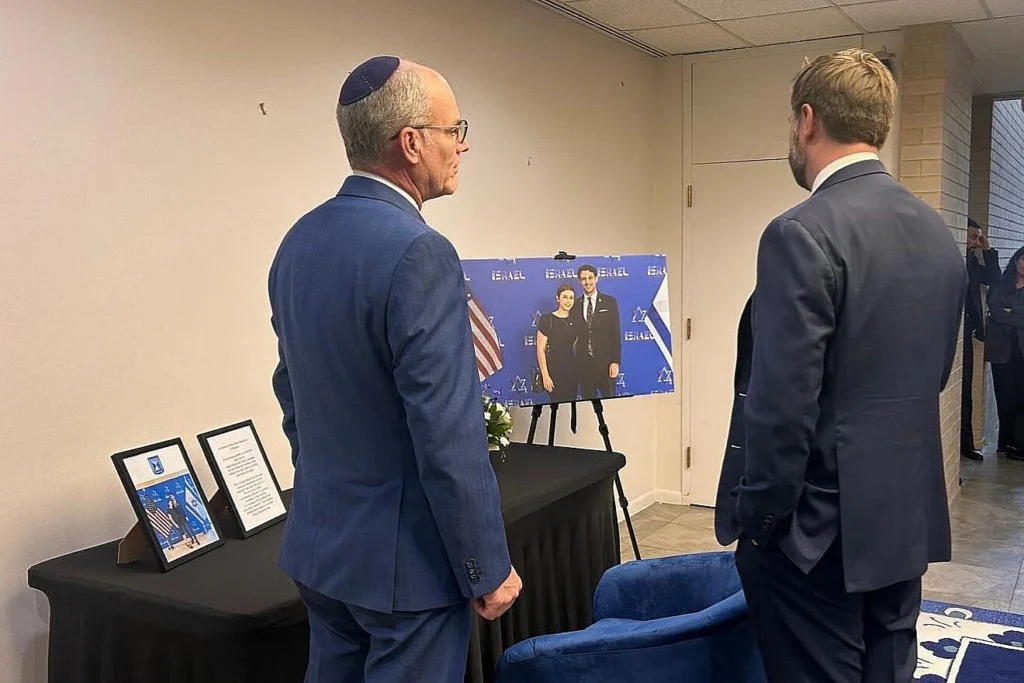 U.S. Vice President J.D. Vance and Israeli Ambassador Yechiel Leiter at the Israeli Embassy in Washington, D.C., on May 27, 2025. Source: @yechielleiter/X.